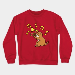 Squirrel playing trombone Crewneck Sweatshirt